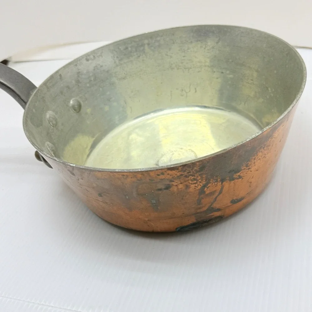 Vintage French Copper Windsor Pan Williams Sonoma French 2mm Mauviel Style 3 Qts